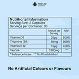New Leaf taurine capsules 1800mg 120 count, UK version