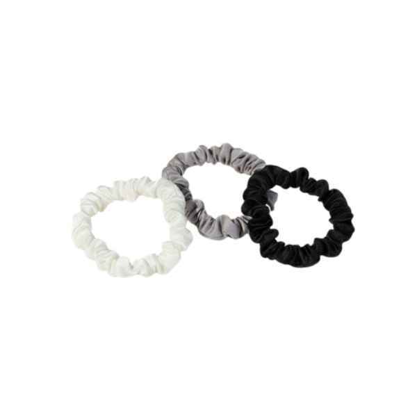 White Lotus mulberry silk hair scrunchies pack of 3 - British product