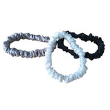 White Lotus mulberry silk hair scrunchies pack of 3 - British product
