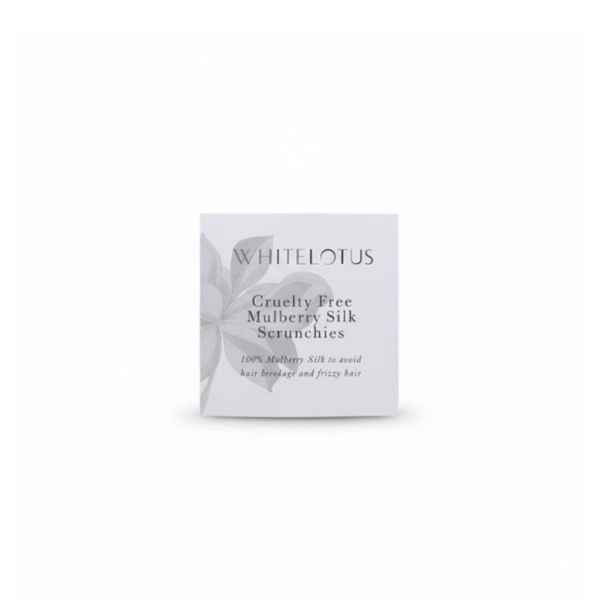 White Lotus mulberry silk hair scrunchies pack of 3 - British product