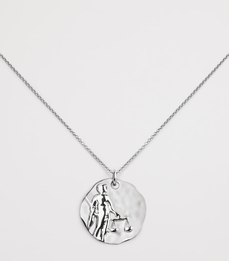 Monica Vinader sterling silver Libra zodiac necklace (British brand)