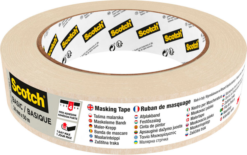 Scotch Basic Masking Tape, 24mm x 50m DIY ASDA   