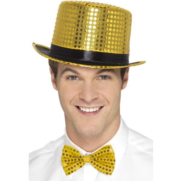 Smiffys sequin top hat gold - British product