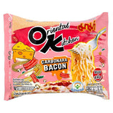 Mama instant noodles carbonara bacon flavour multipack, imported from the UK