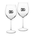 Dolce&Gabbana Casa set of two DG Millennials logo wine glasses - British product