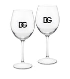 Dolce&Gabbana Casa set of two DG Millennials logo wine glasses - British product