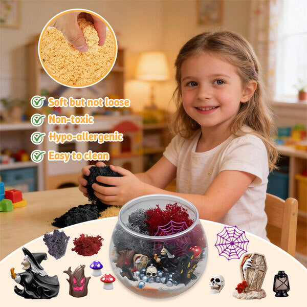 Livingandhome Halloween Terrarium Kit with accessories - British product