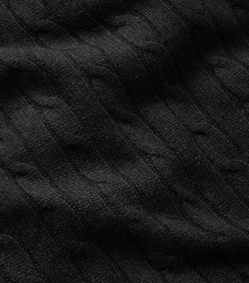 Ralph Lauren cashmere cable-knit throw 60cm x 60cm, imported from the UK