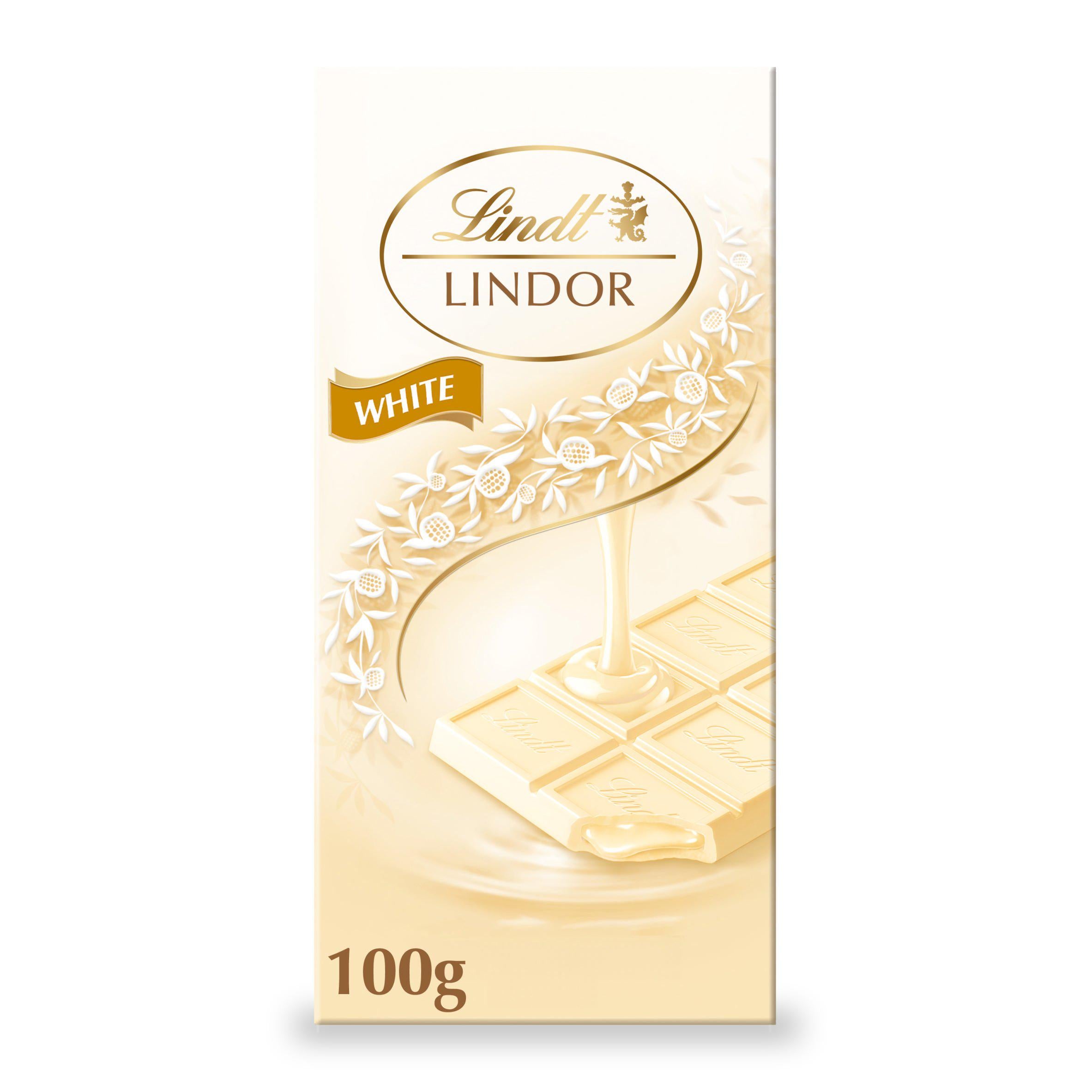 Lindt Lindor White Chocolate Bar 100g Block chocolate bars Sainsburys   