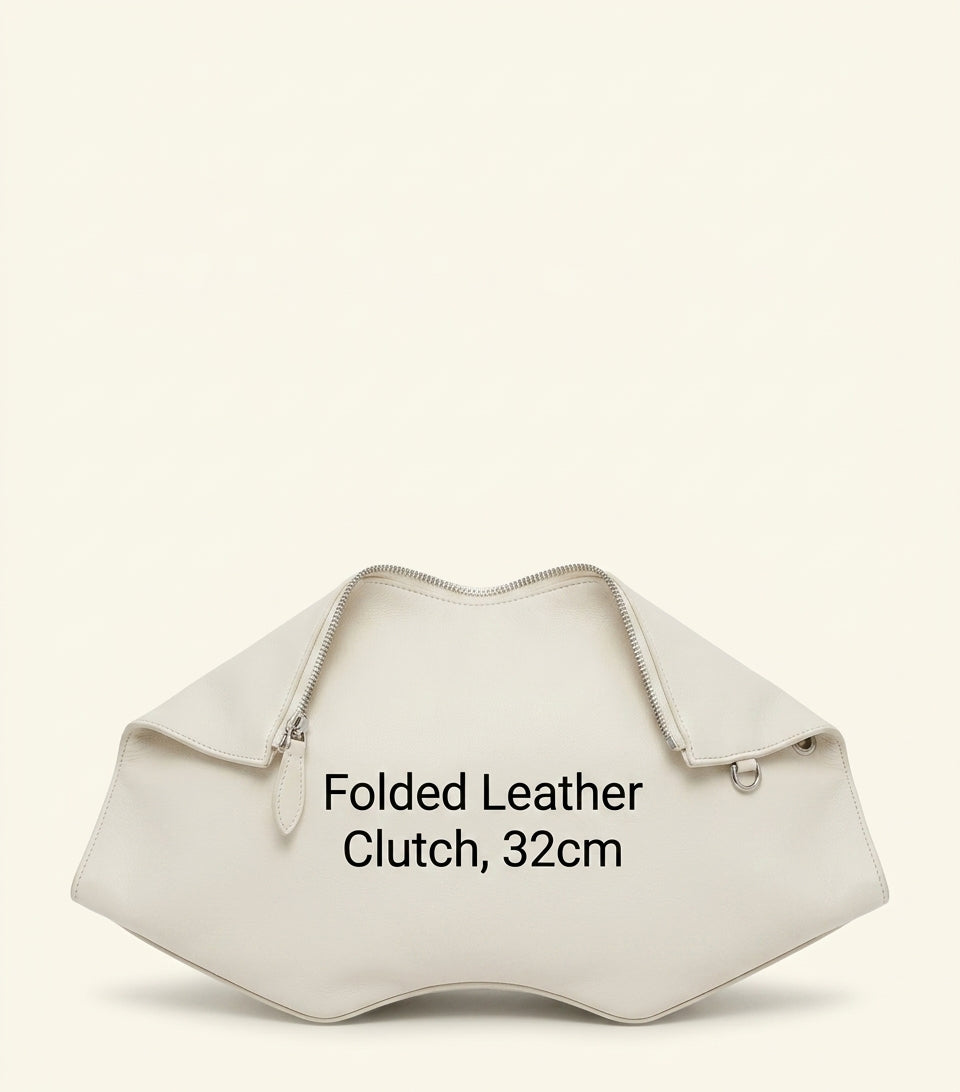 McQueen cracked metallic leather Manta pouch, UK version