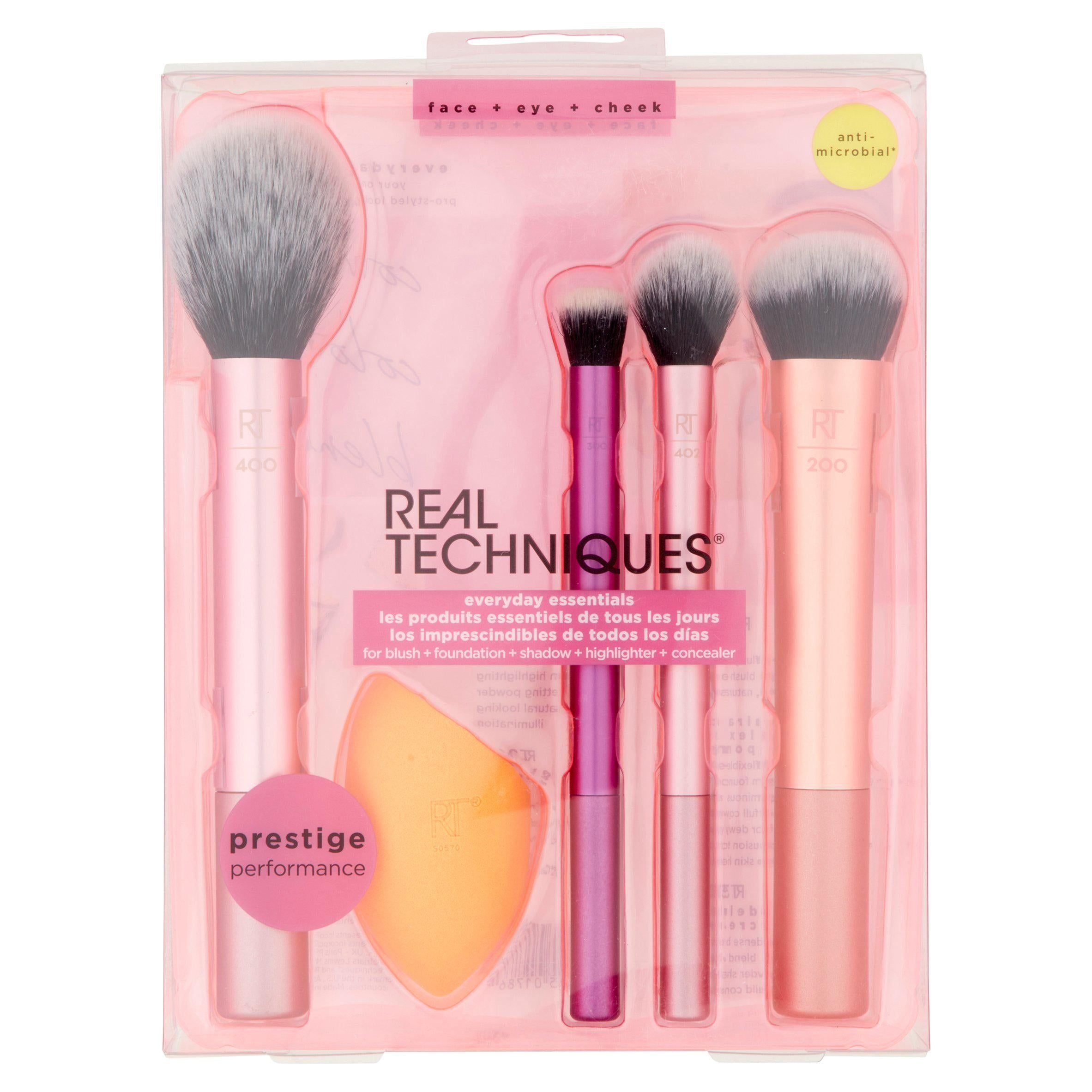 Real Techniques Everyday Essentials Make up brushes & sponges Sainsburys   