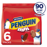 McVitie's Mini Penguin Milk Chocolate Biscuits Multipack 6x19g, 114g GOODS ASDA   