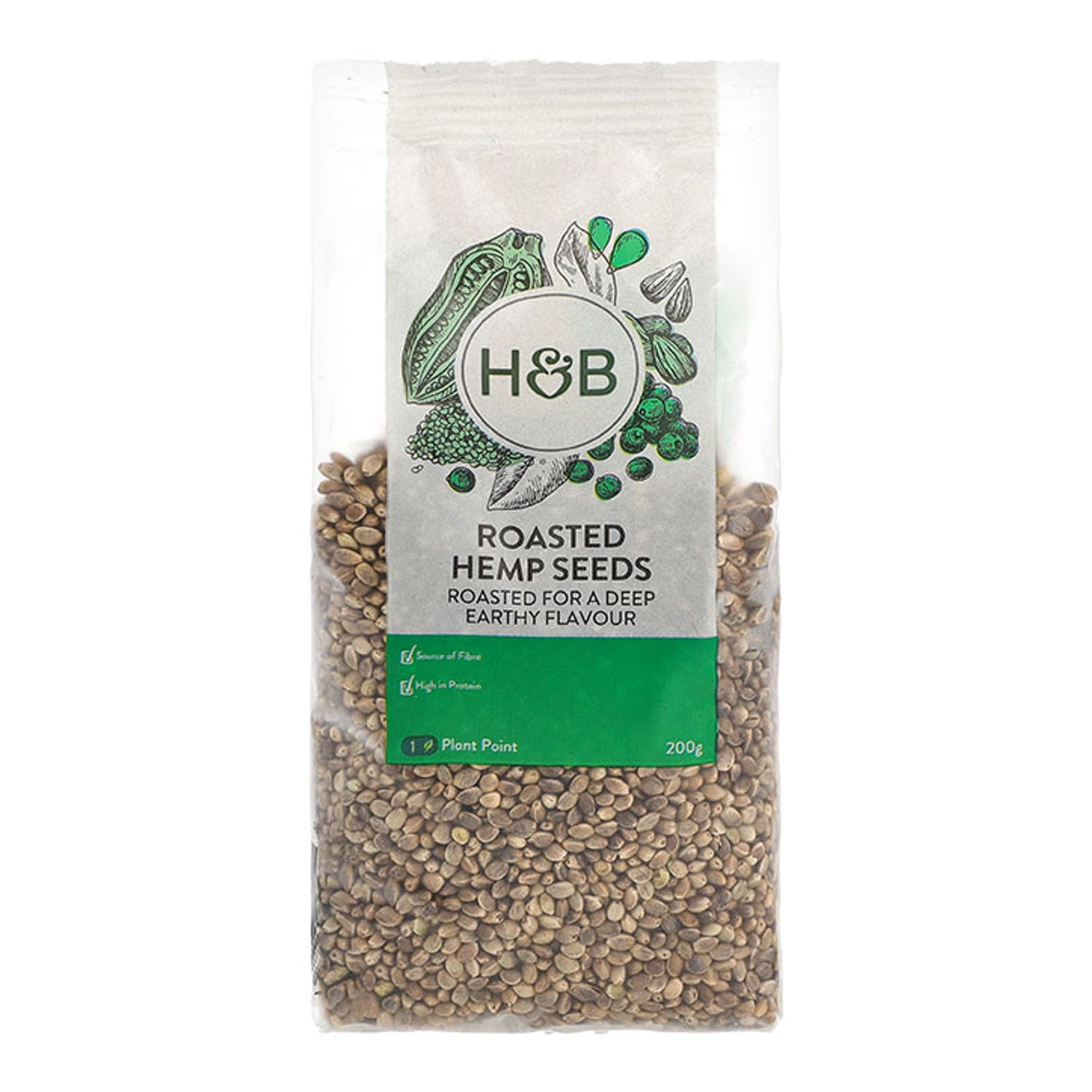 Holland & Barrett Roasted Hemp Seeds 200g, UK version