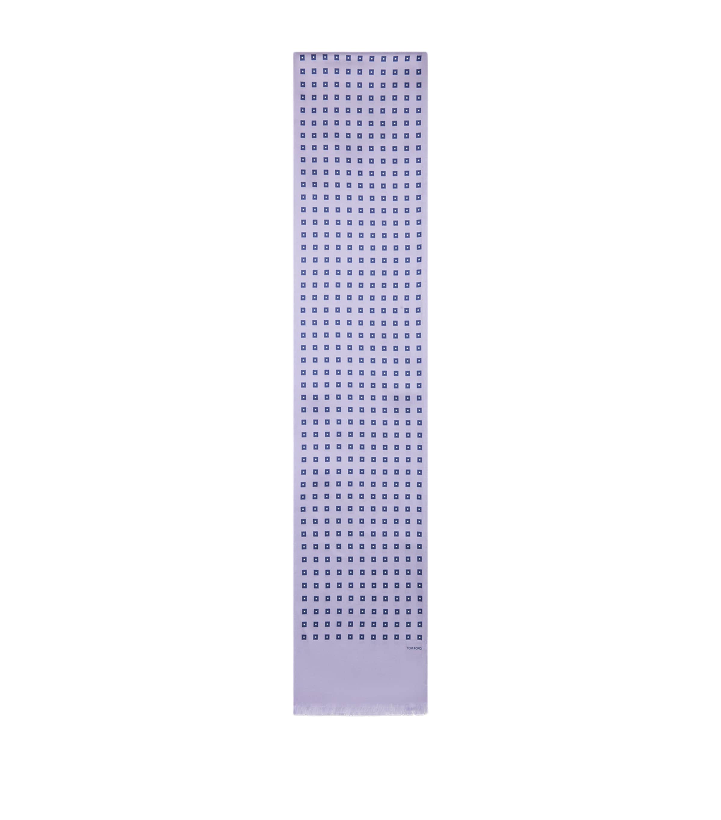 TOM FORD mulberry silk printed scarf 20x180cm, UK version