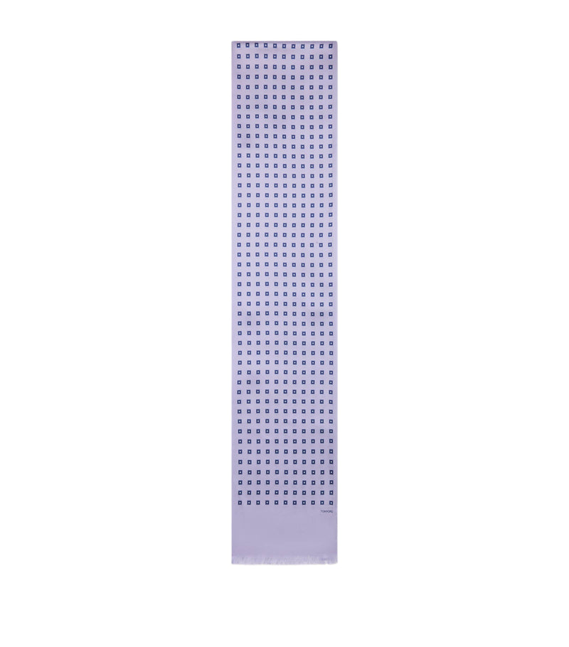 TOM FORD mulberry silk printed scarf 20x180cm, UK version