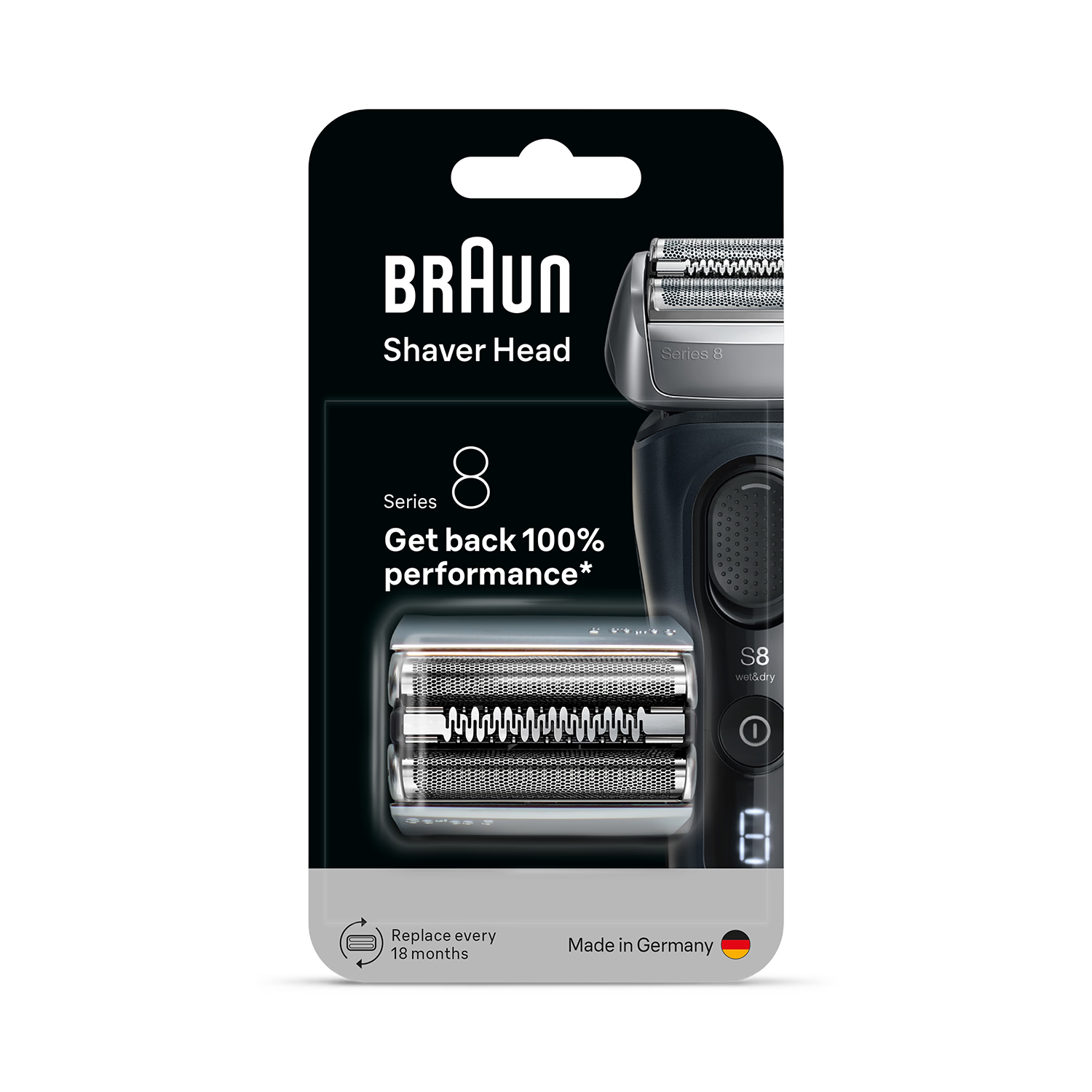 Braun Series 8 original replacement head 83M (British brand)