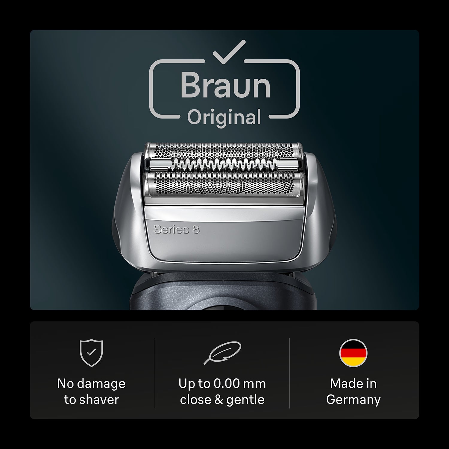 Braun Series 8 original replacement head 83M (British brand)