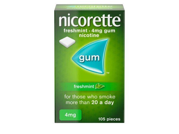 Nicorette® Freshmint 4mg Nicotine Gum 105s (Stop Smoking) GOODS Superdrug   