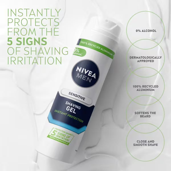 Nivea Men Sensitive Shaving Duo 200ml 100ml, imported from the UK