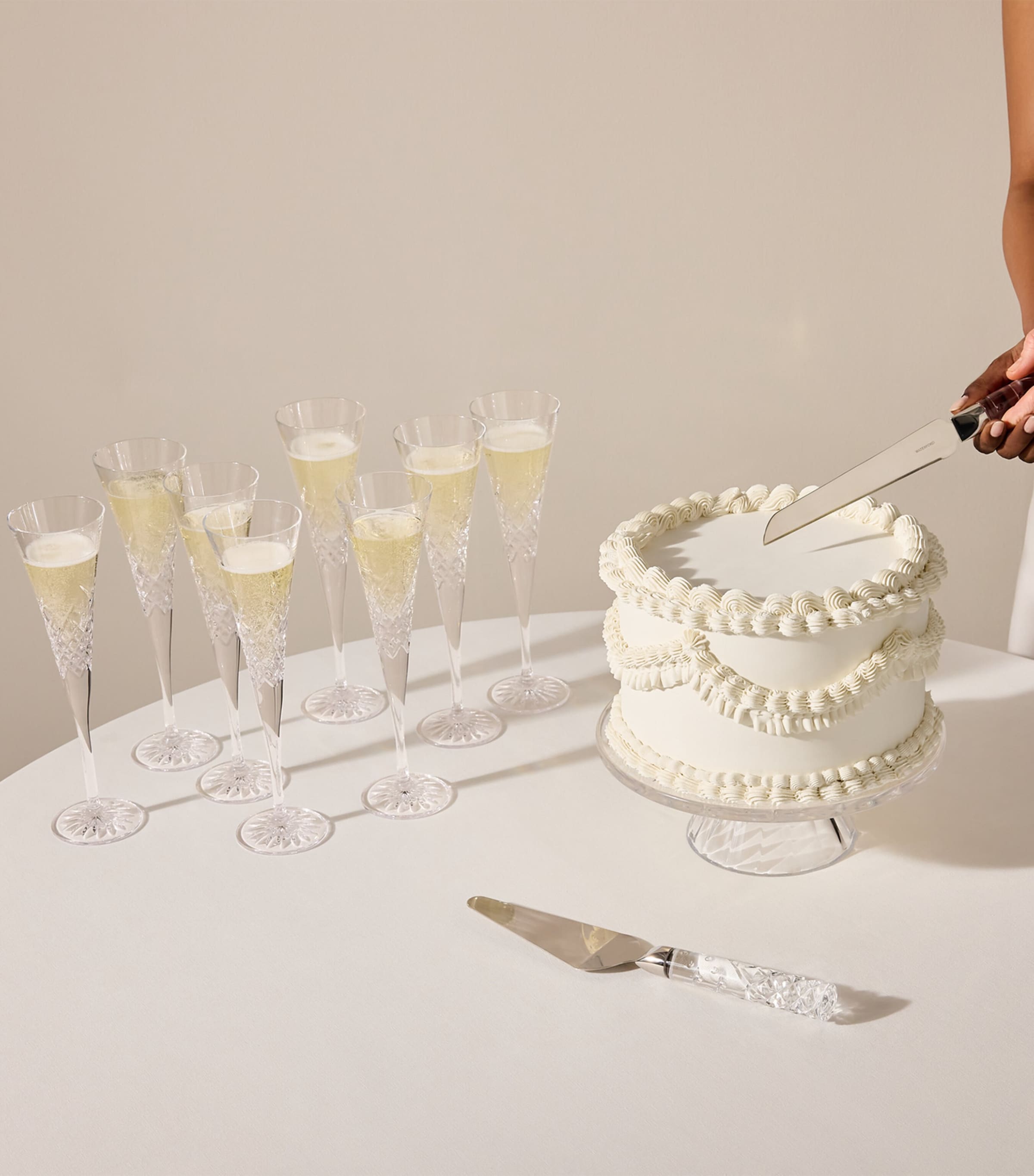 Waterford Crystal Celebrations cake knife and server set (British brand)