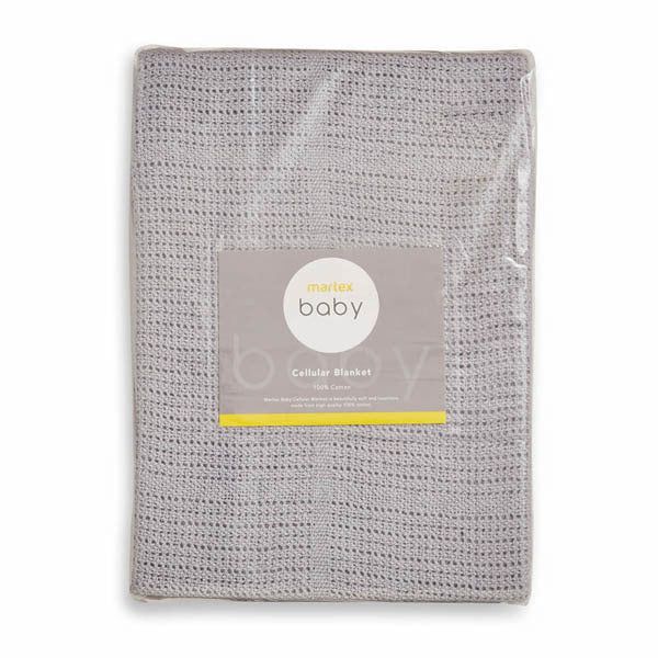 Martex Baby Cotton Leno Weave Cellular Blanket Small Grey GOODS Superdrug   