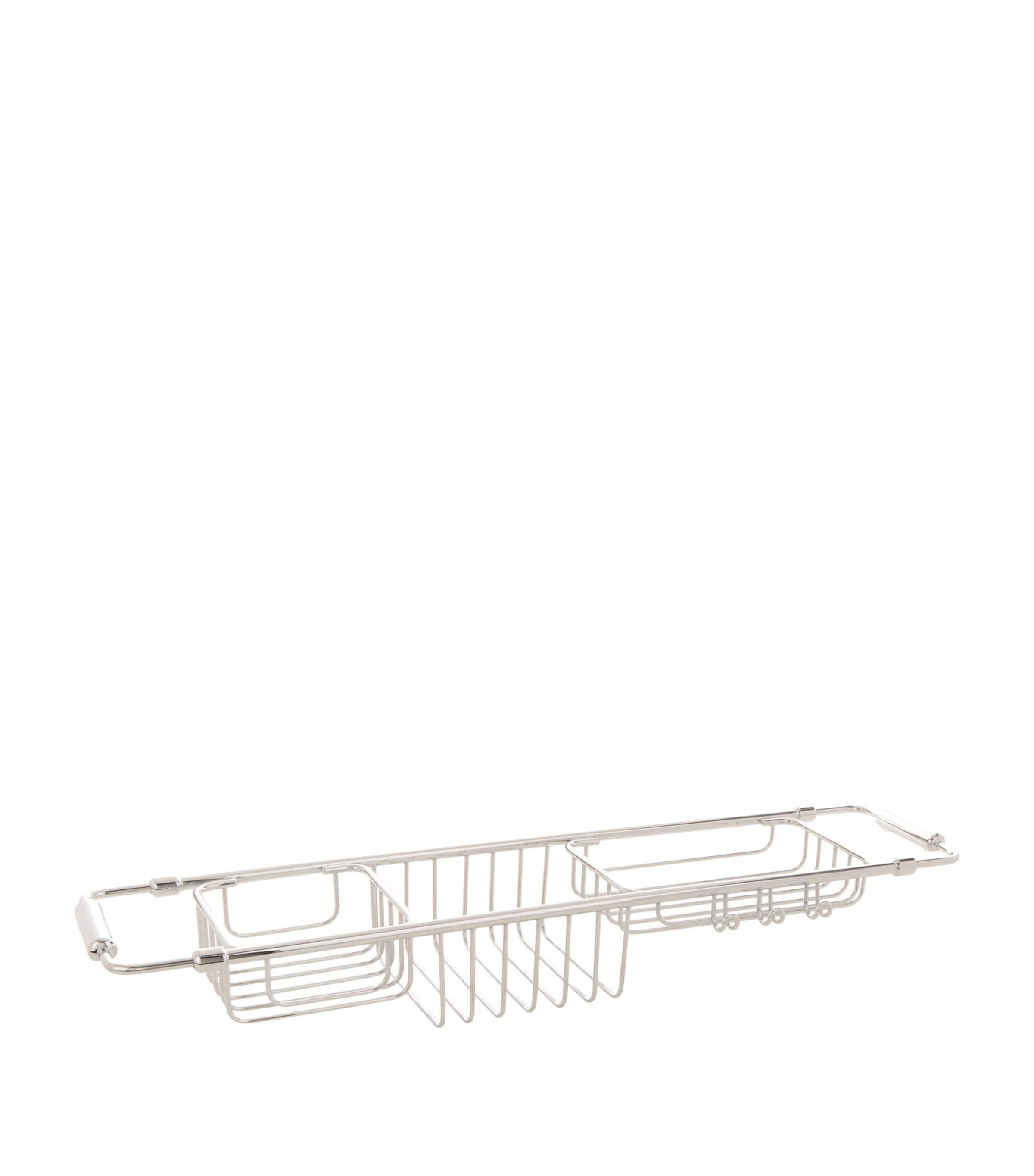 Zodiac extendable bath rack with compartments and hooks (British brand)