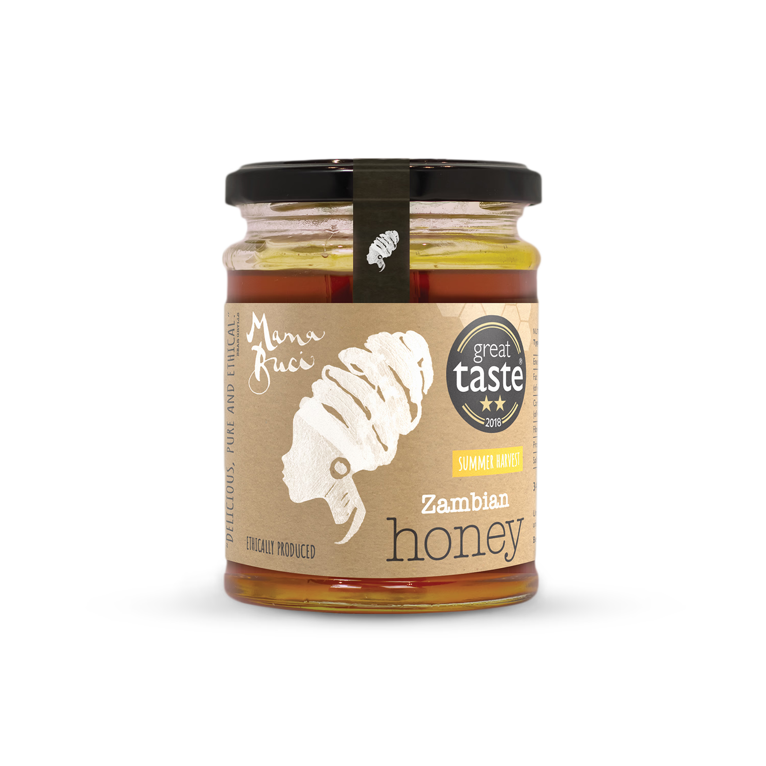 Mama Buci Zambian honey Summer Harvest 340g, imported from the UK