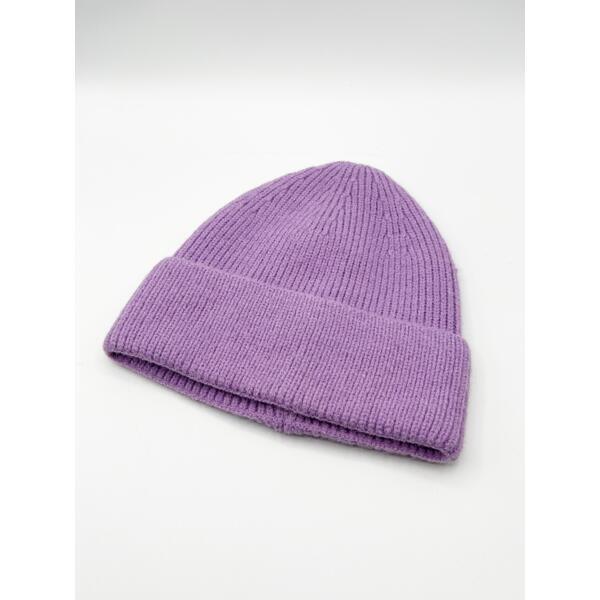 SVNX ribbed beanie hat in purple, imported from the UK