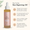 New Beginnings fragrance free hair and scalp oil, UK version