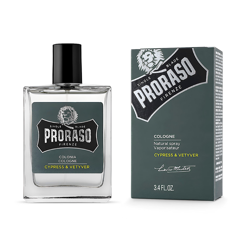 Proraso cologne Cypress & Vetyver 100ml, imported from the UK