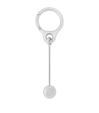 Harrods LOEWE Bar Pebble Keyring Stainless Steel 11cm x 3.5cm- Buy online at McGrocer