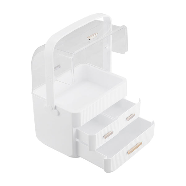 Livingandhome white cosmetics organiser 3 drawers (British brand)