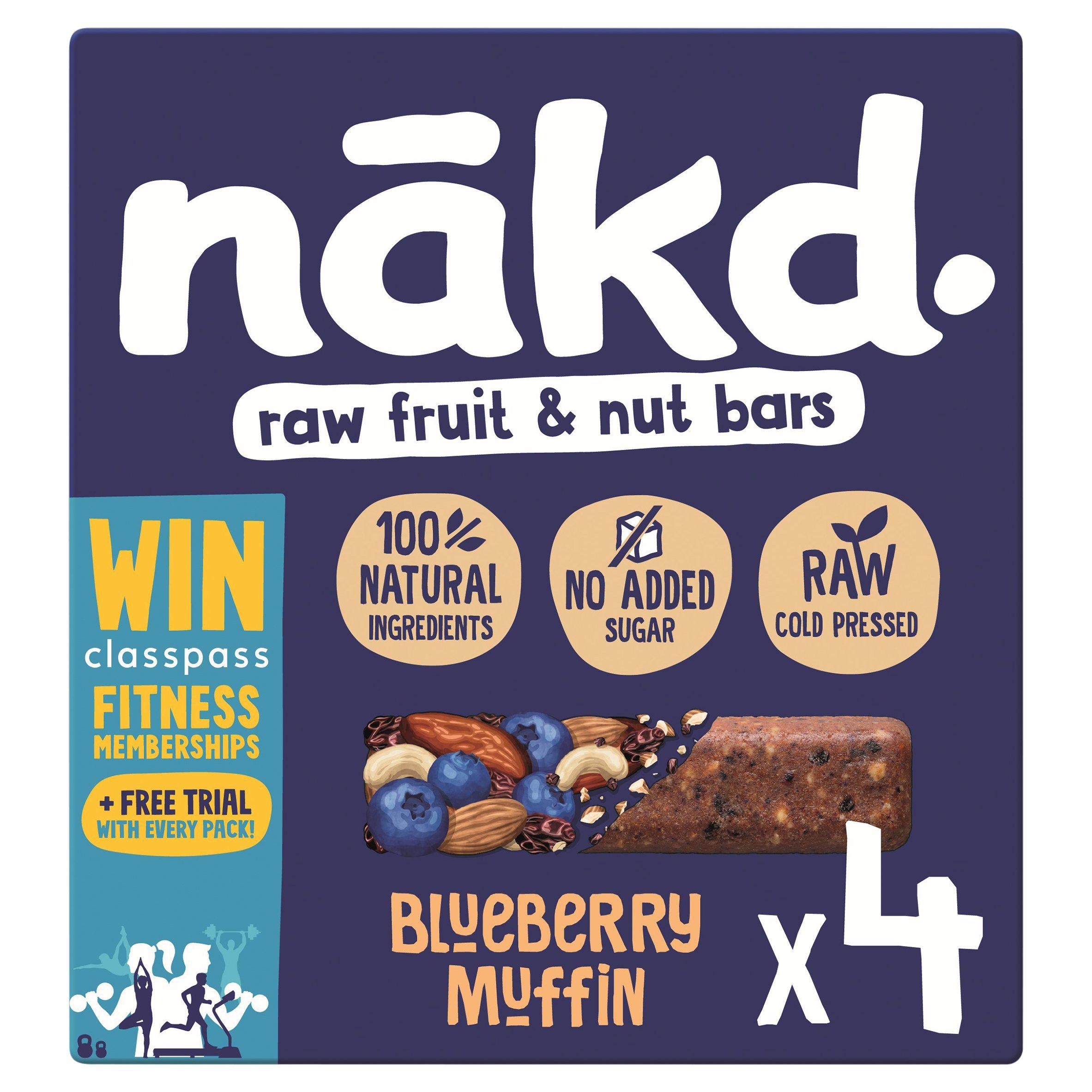 Nakd Blueberry Muffin Fruit & Nut Bars 4x35g GOODS Sainsburys   