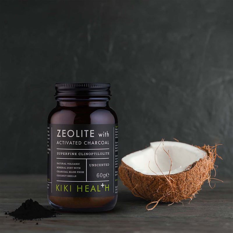 Natural zeolite activated charcoal powder 60g, UK version