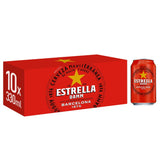 Estrella Damm Lager Beer Cans 10x330ml All beer Sainsburys   