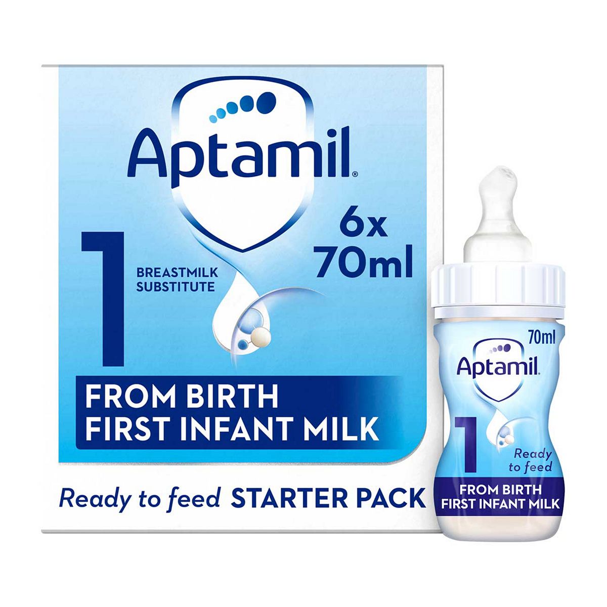 Aptamil 1 First Infant Milk Starter Pack from Birth 6 x 70ml (420ml) Toys & Kid's Zone Boots   