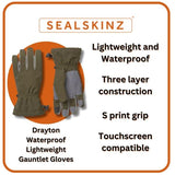 Sealskinz women's lightweight gauntlet gloves (British brand)