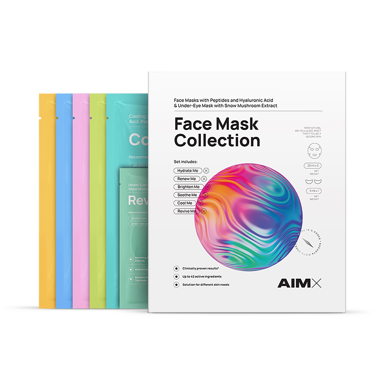 Aimx mask set 6 sheets, imported from the UK
