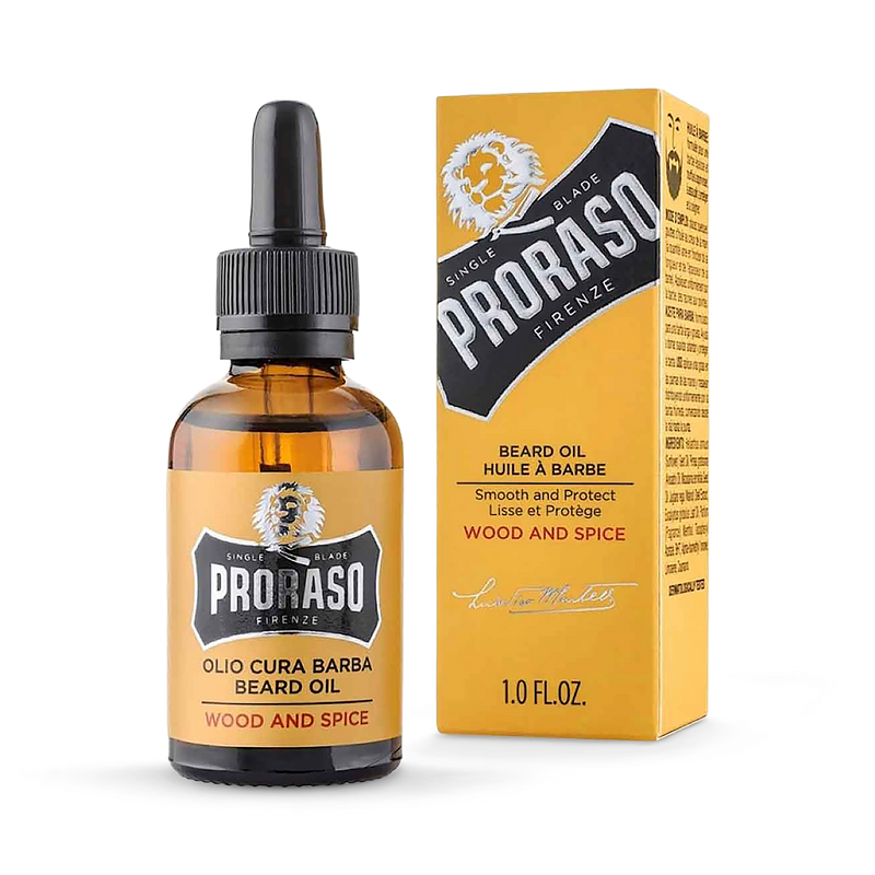 Proraso beard oil Wood & Spice 30ml, UK version