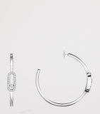 Messika Move Uno white gold hoop earrings 0.29ct diamond, UK version