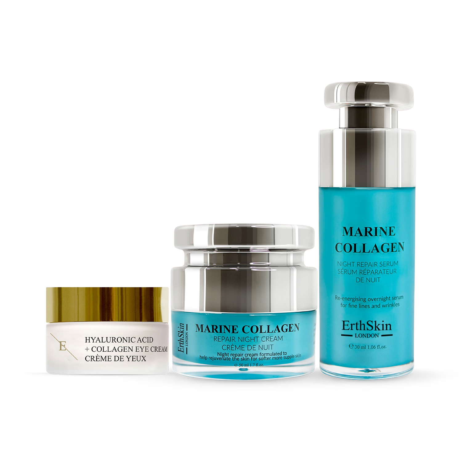 Erth Skin London collagen night set 50ml 30ml, imported from the UK