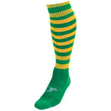 Precision Adult Pro Hooped Football Socks (7-12) GOODS Superdrug Green/Gold  