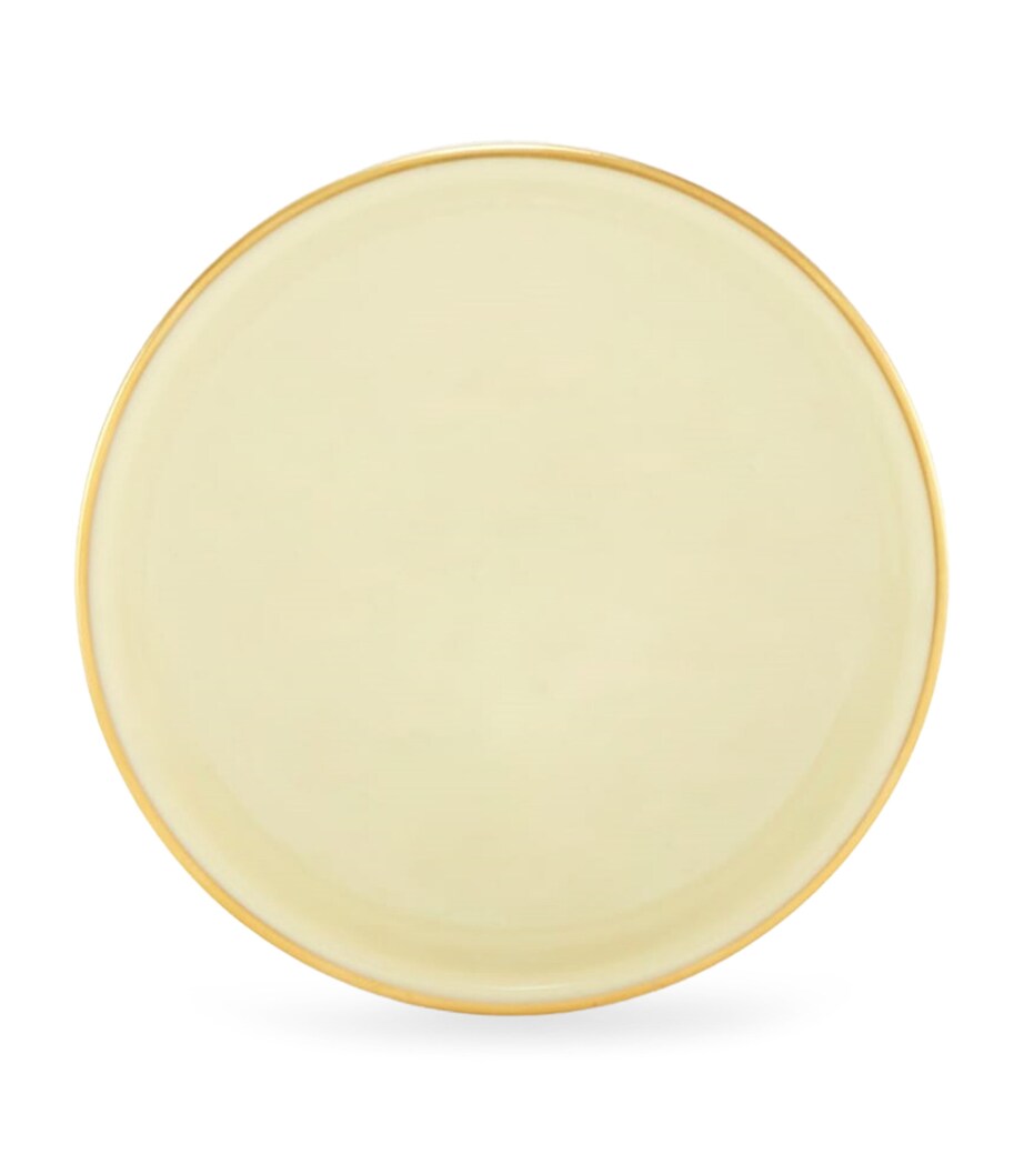 GINORI 1735 porcelain butter dish Giallo 10cm, UK version
