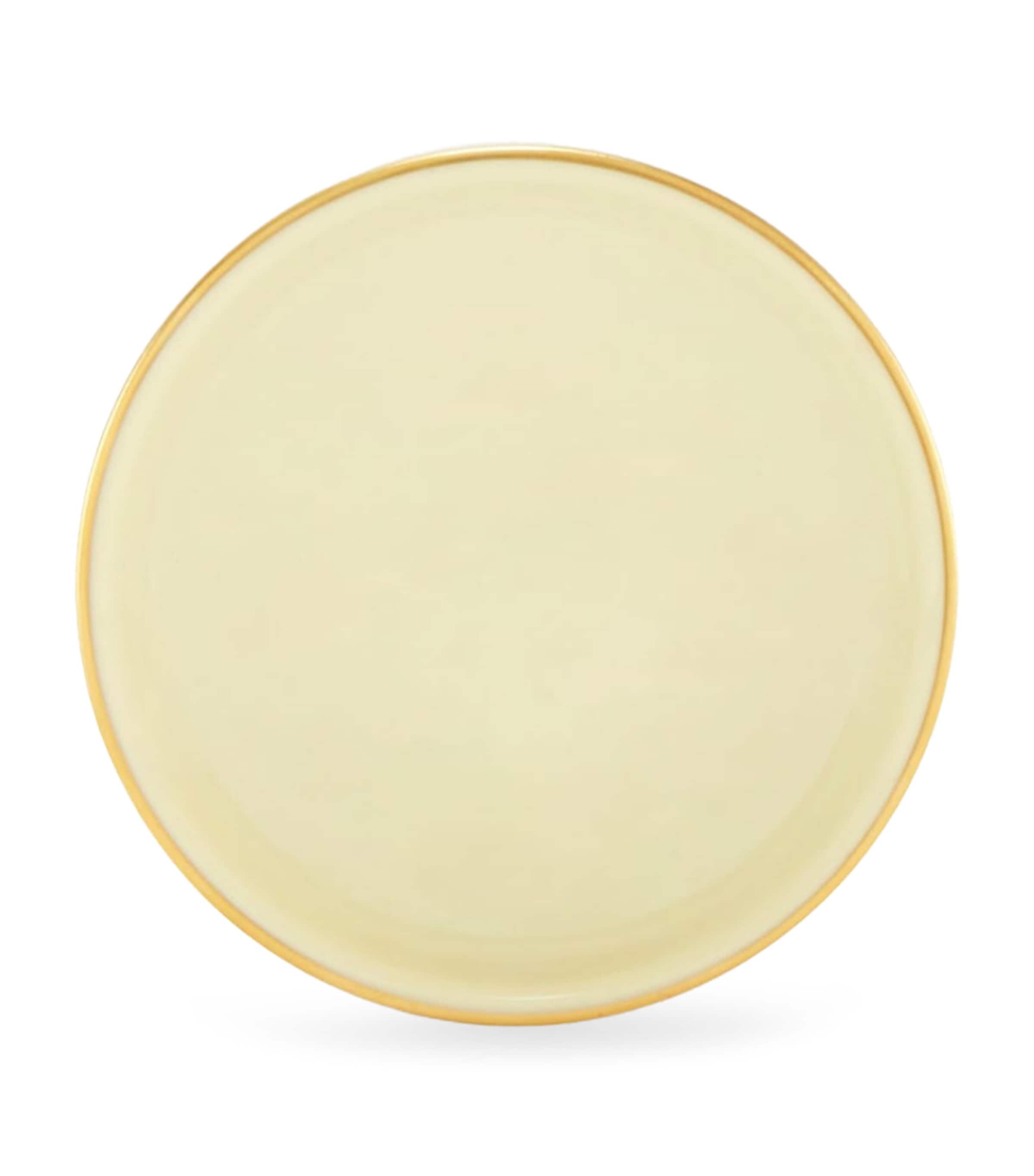 GINORI 1735 porcelain butter dish Giallo 10cm, UK version