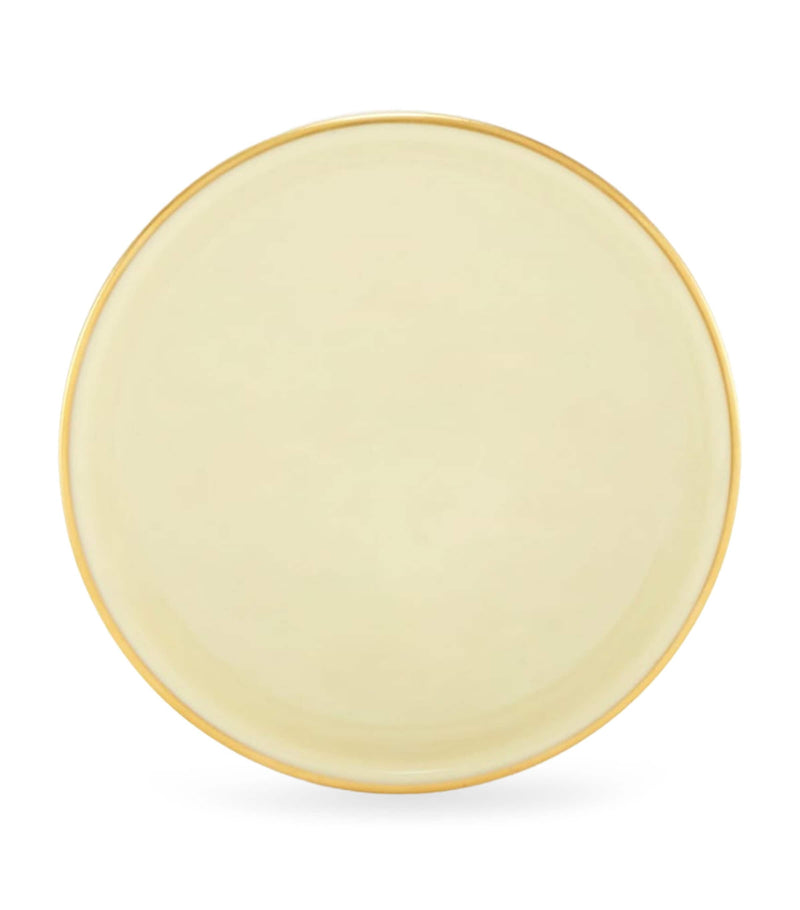 GINORI 1735 porcelain butter dish Giallo 10cm, UK version