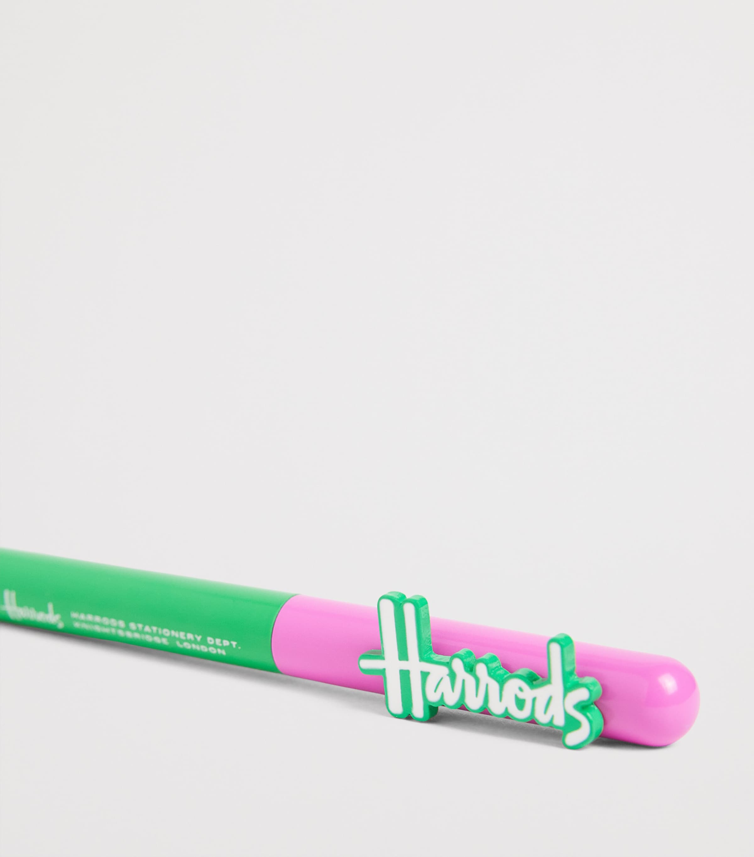 Harrods Logo Topper ballpoint pen featuring a smooth twist mechanism, UK version