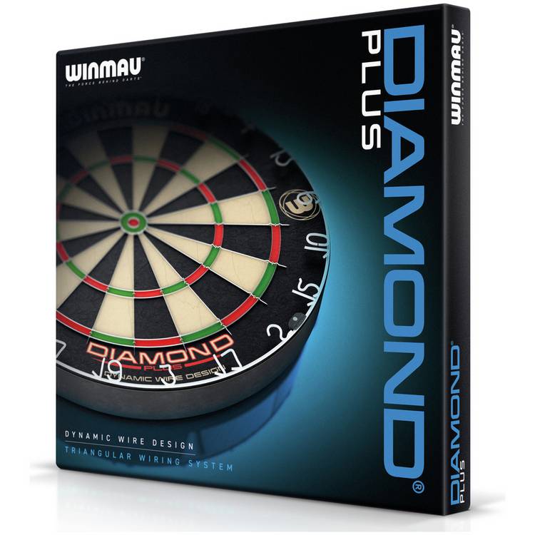 Winmau Diamond Plus dartboard set 45cm with darts, imported from the UK