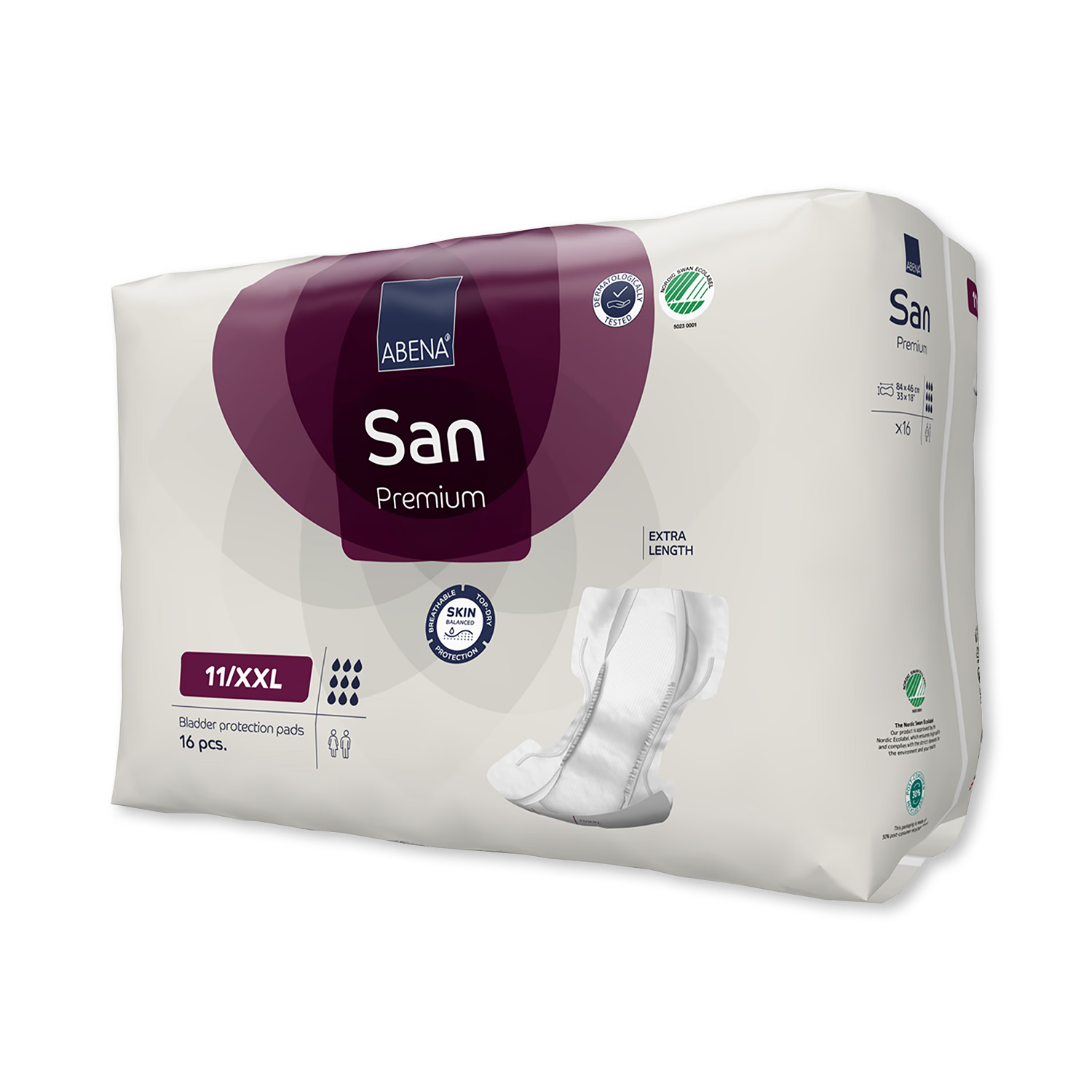 ABENA incontinence pads San Premium 11/XXL 16 Pack, UK version