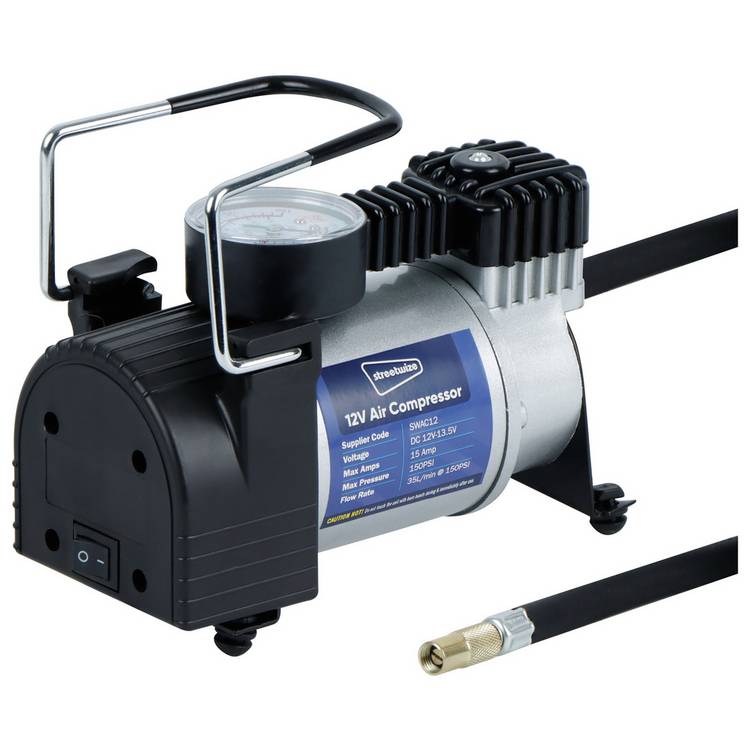 Streetwize 12V 150PSI heavy duty air compressor - British product