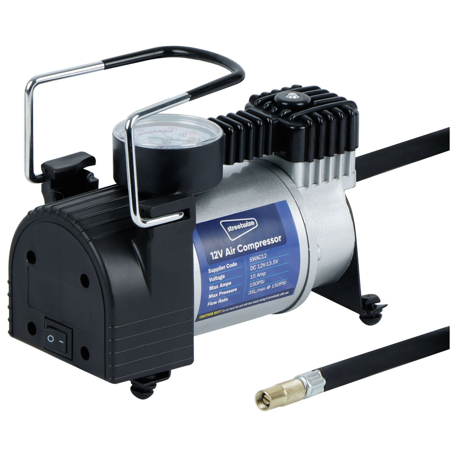Streetwize 12V 150PSI heavy duty air compressor - British product